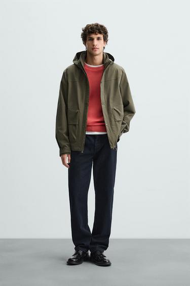 PARKA LIGERA WIND RESISTANT - Khaki de Zara - Imagen 0