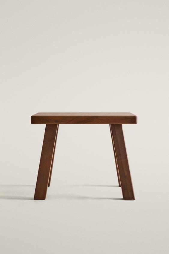 SMALL WOODEN STOOL - Brown by Zara - Image 0