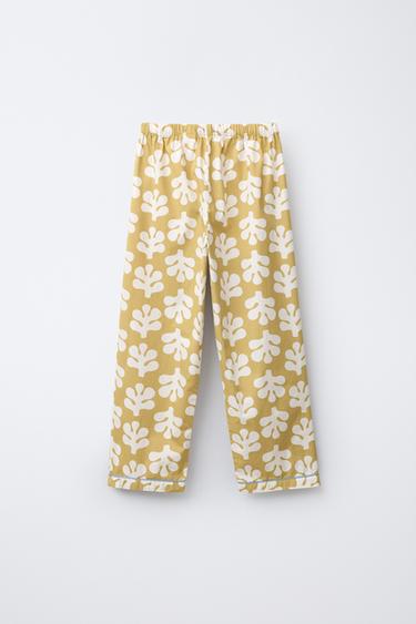 6-14 YEARS/ SHAPES PRINT SHIRT AND TROUSERS PYJAMAS - Green by Zara - Image 4
