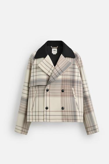 Zara KRATKI KARIRANI KIŠNI MANTIL LIMITED EDITION – bež