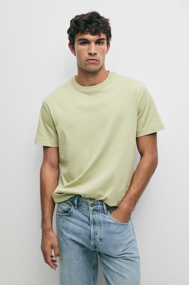 100% cotton short-sleeve T-shirt — Pistachio green 1