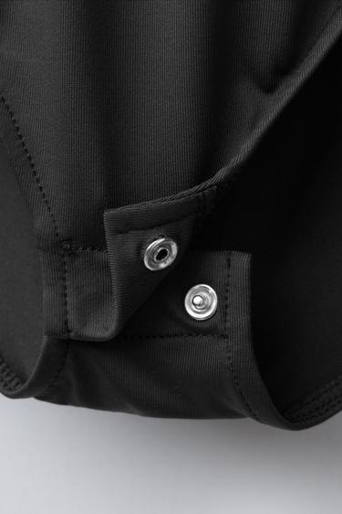 POLYAMIDE BODYSUIT - Anthracite grey by Zara - Image 3