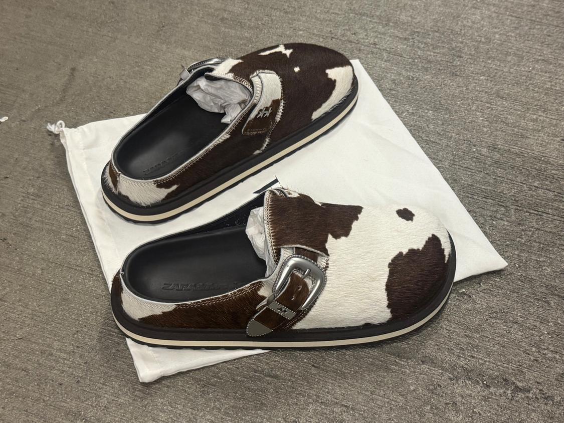 TWO JAYS COWHIDE LEATHER CLOGS SIZE 10 NEW - Image 2