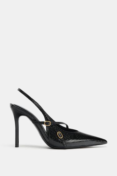 HIGH-HEEL SHOES WITH STRAPS AND BUCKLES - Black by Zara