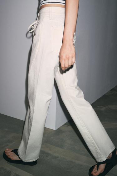 JEAN ZW COLLECTION FLARE TAILLE NORMALE NŒUDS - Blanc de Zara - Image 2