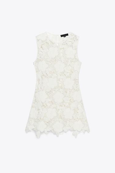 ROBE CROCHET FLEUR - Blanc de Zara - Image 6