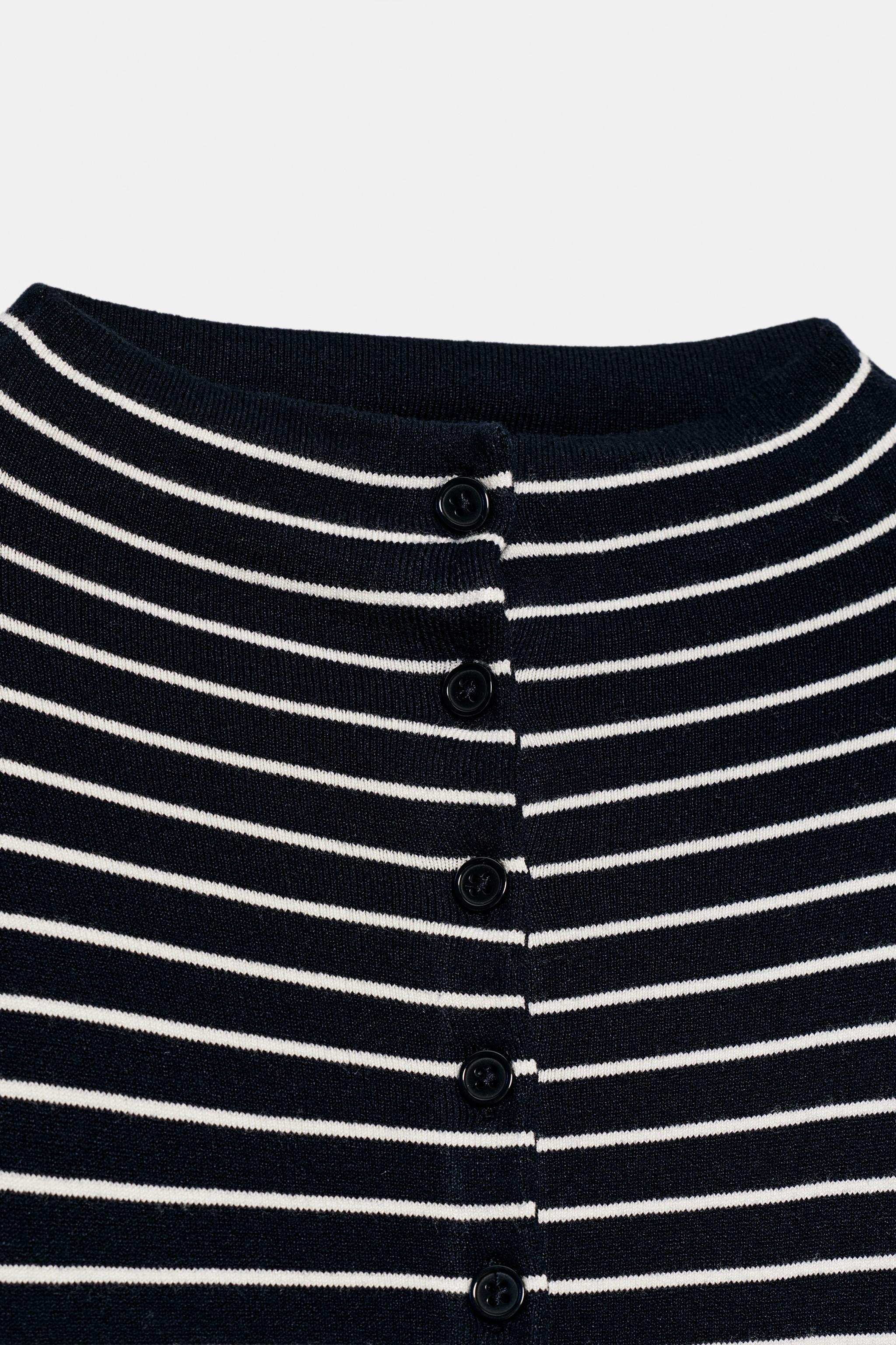Zara ÇİZGİLİ TRİKO HIRKA görsel 5