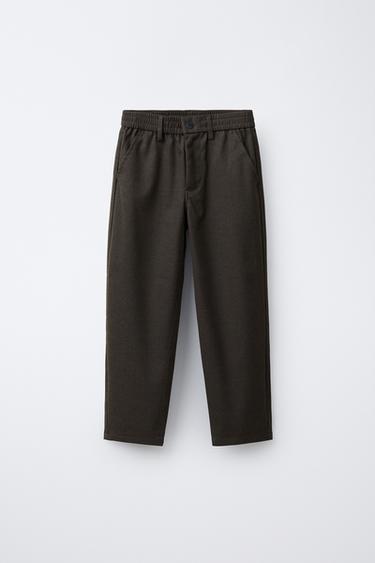 PANTALON DE COSTUME SOFT TOUCH - Marron de Zara