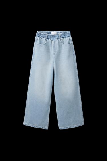 Zara WIDE LEG JEANS - Blue / Green - Image 0