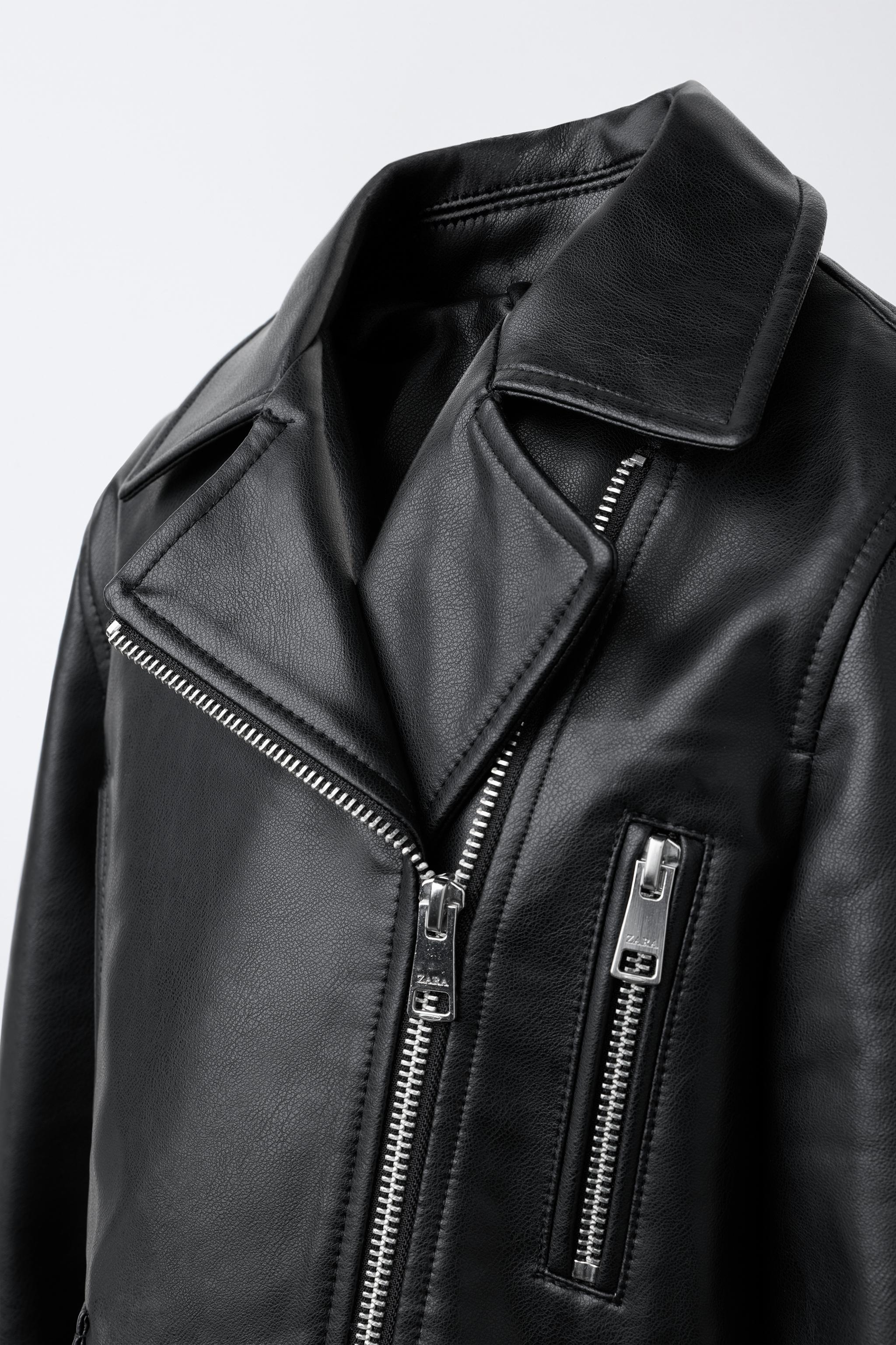 BLOUSON DE MOTARD MATIÈRE SYNTHÉTIQUE