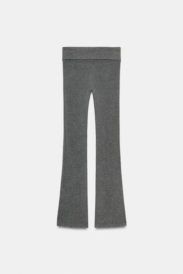 SEAMLESS FLARE TROUSERS - Grey marl by Zara - Image 6