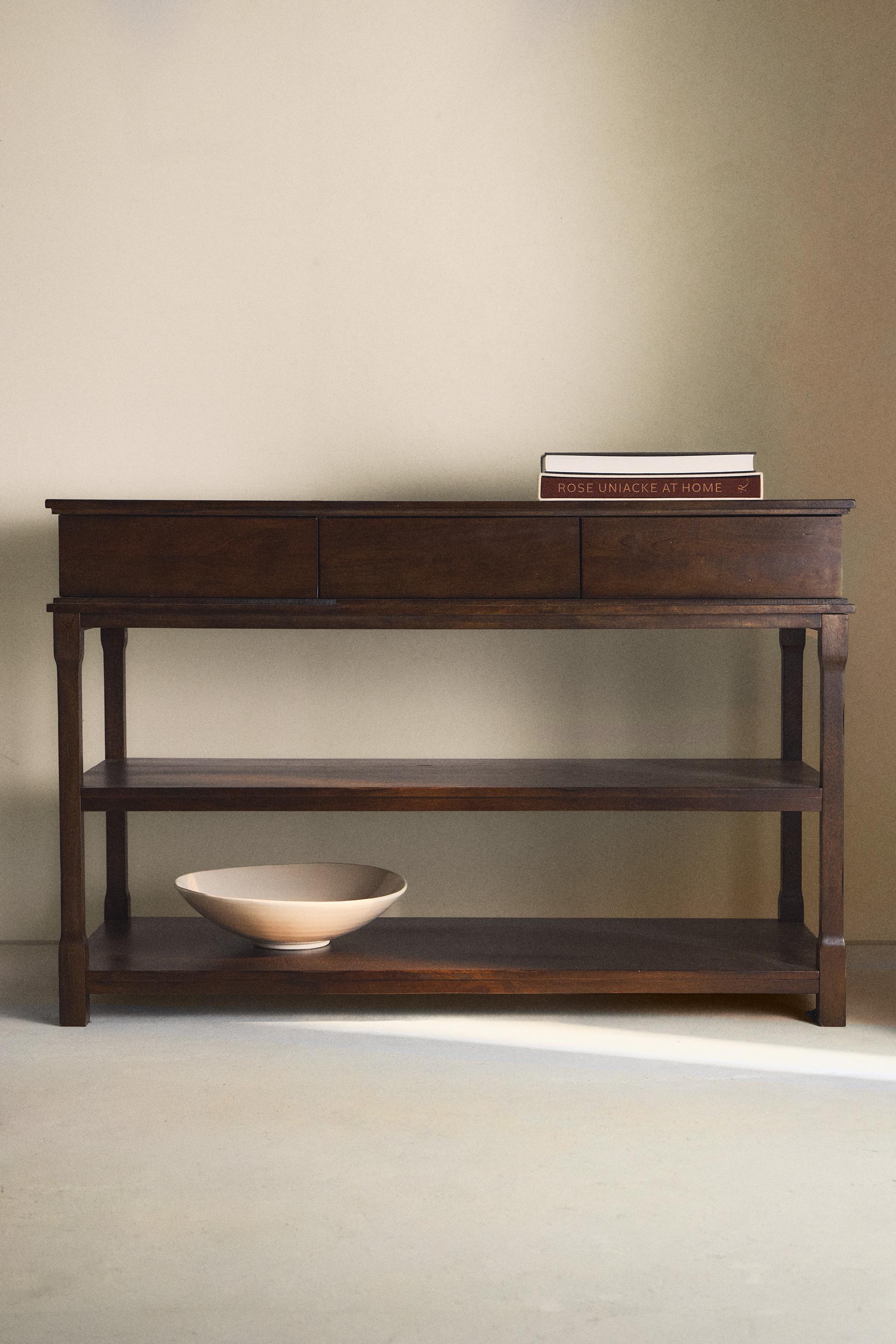 MANGO WOOD STORAGE UNIT WITH DRAWERS