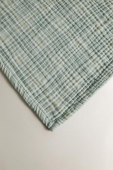 COUVERTURE GAZE CARREAUX - Vert de Zara - Image 1