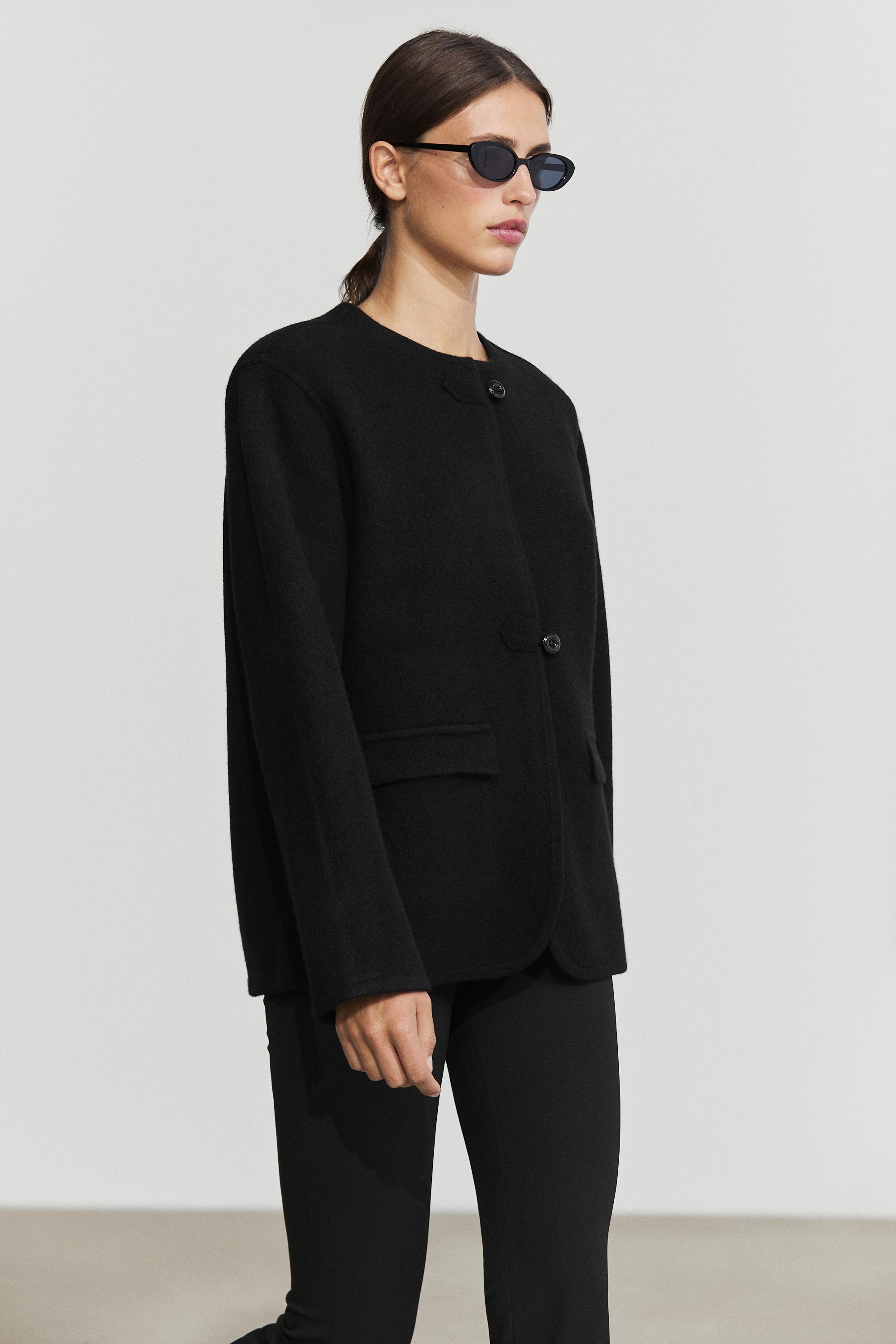 100% Wool Knit Cardigan with Button Details