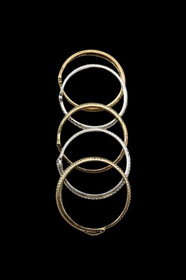 Zara 5-PACK OF SNAKE BRACELETS - Gold / Silver