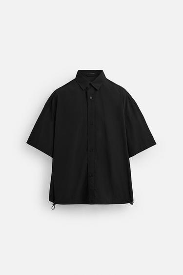 Zara 輕質科技布襯衫 - 黑色