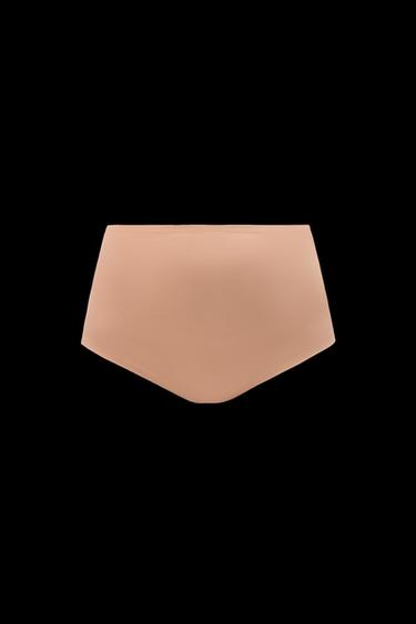 HIGH-WAIST BODY-SHAPING BRIEFS - Beige-pink by Zara