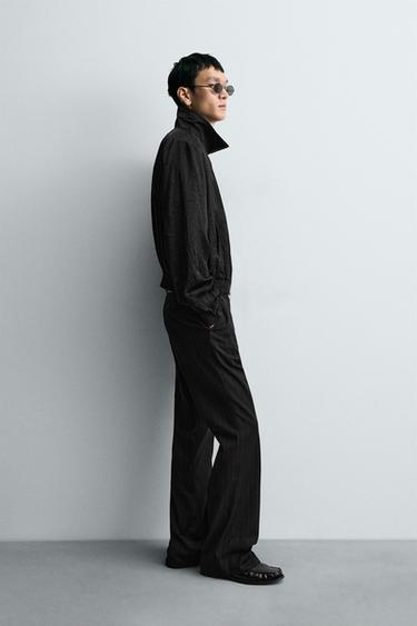 SHOULDER PAD BOMBER JACKET - Black by Zara - Image 3