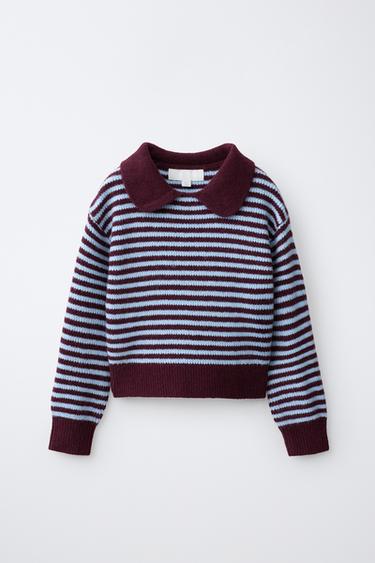 GESTRICKTER PULLOVER MIT STREIFENMUSTER - Gestreift von Zara