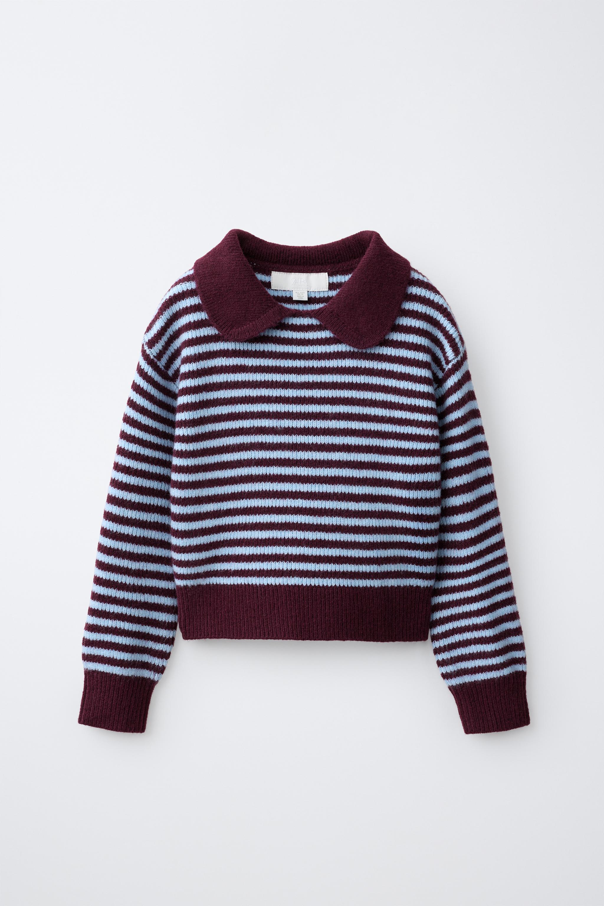 Детские свитеры Zara STRIPED KNIT SWEATER — фото 2