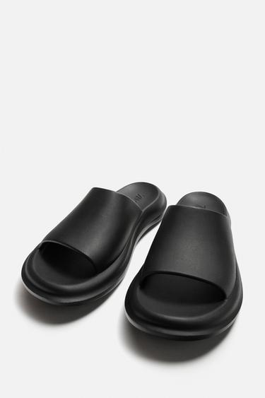 CHUNKY POOL SLIDERS - Black by Zara - Image 3