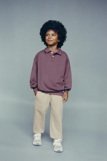 LABEL JOGGER TROUSERS - Mid-camel by Zara