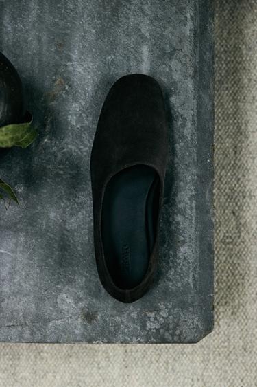 מוקסינים מעור - שוקולד של Zara