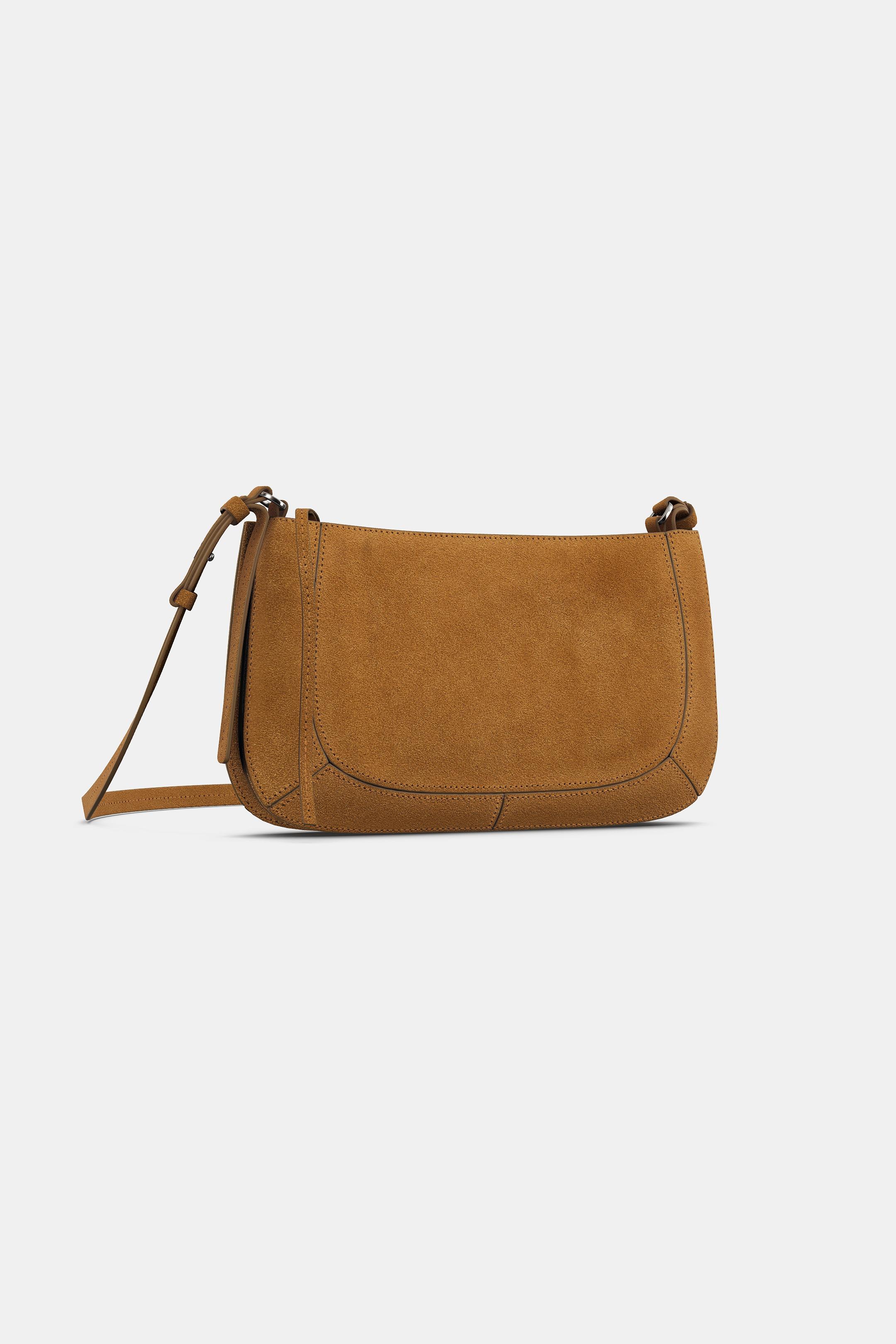 BANDOLERA SERRAJE BOLSILLO DOBLE - Marrón de Zara