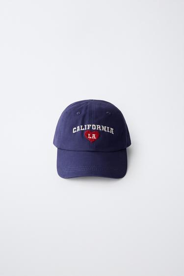 VARSITY EMBROIDERED CAP - Navy blue by Zara