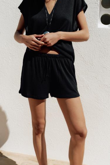 SHORTS PUNTO - Negro de Zara