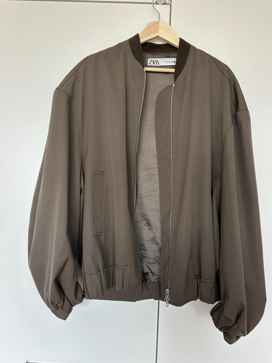 OVERSIZE WOOL BLEND BOMBER JACKET