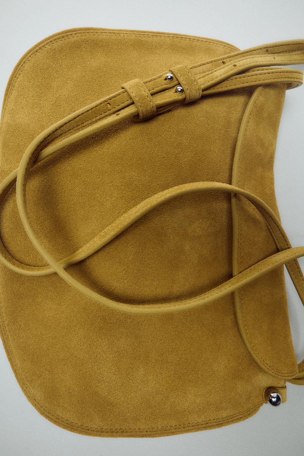 LEATHER CROSSBODY BAG WITH FLAP