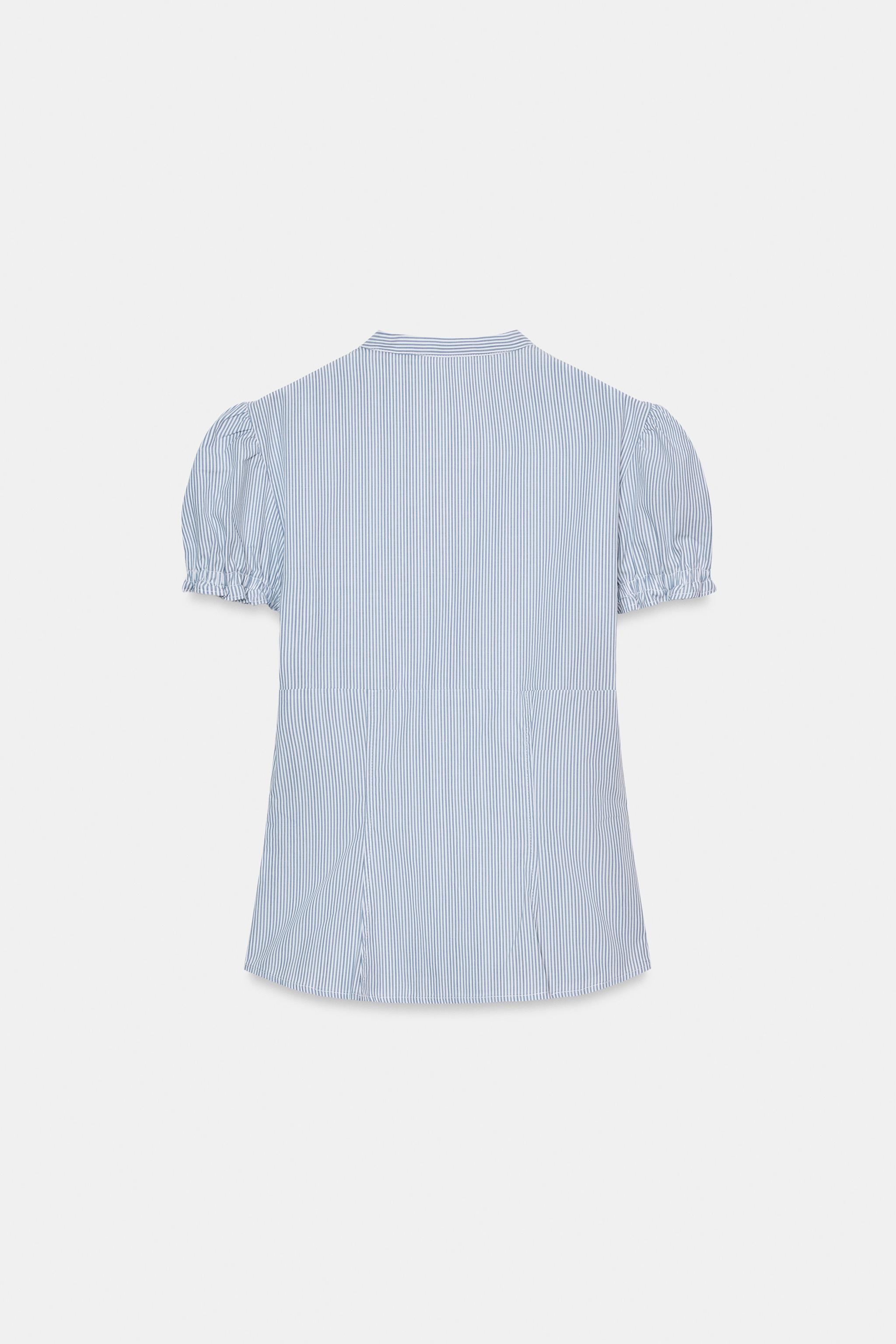 RUFFLED POPLIN SHIRT