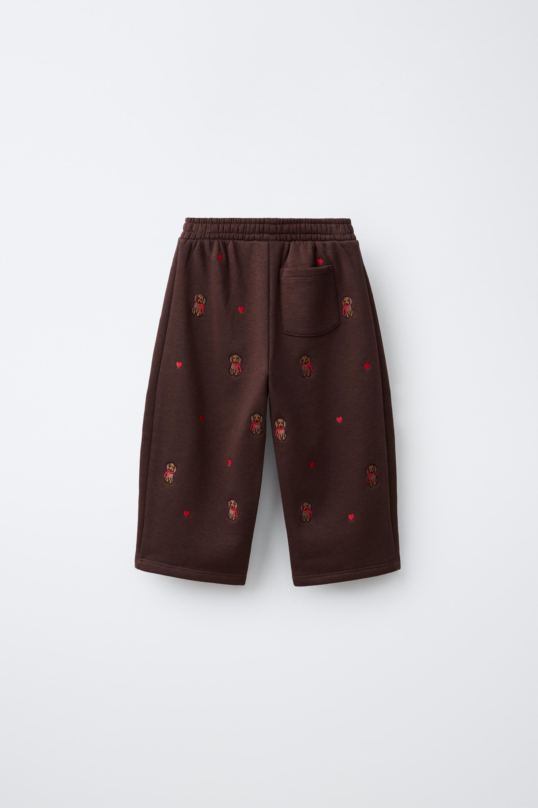 PANTALON EN MOLLETON WIDE LEG CHIOTS