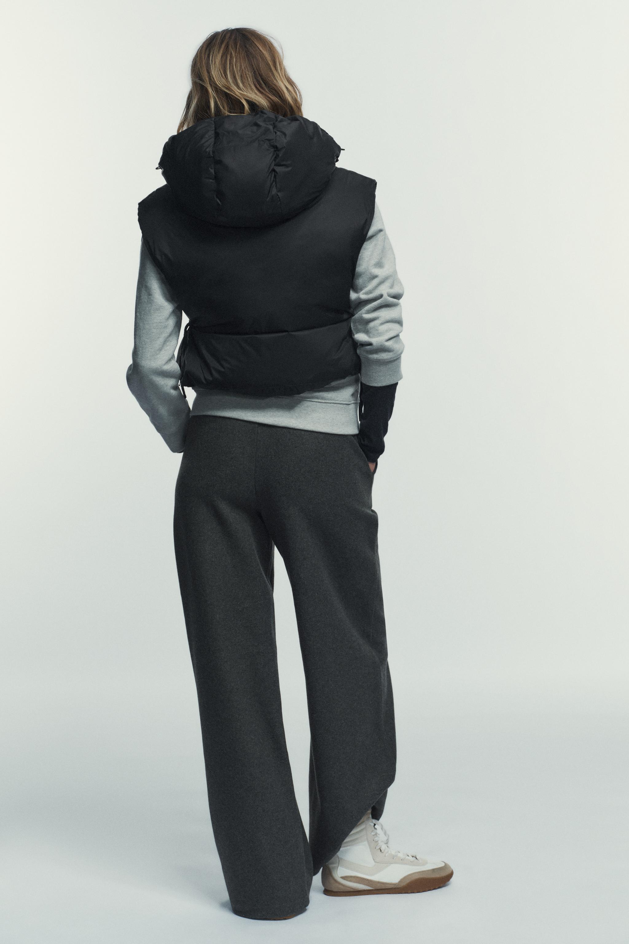 FEATHER DOWN VEST WITH TIES