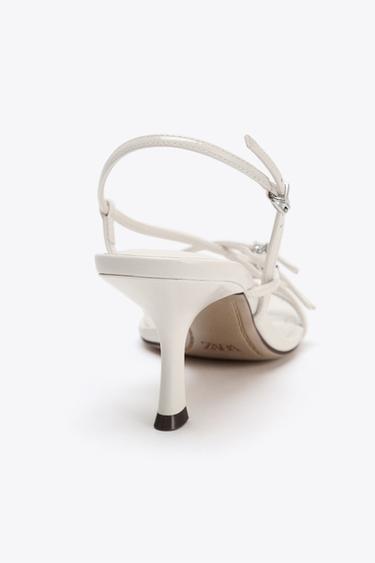 HEELED BUCKLE SANDALS - White by Zara - Image 5
