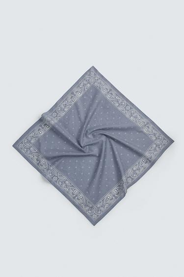 BANDANA À IMPRIMÉ PAISLEY - bleu ciel chiné de Zara