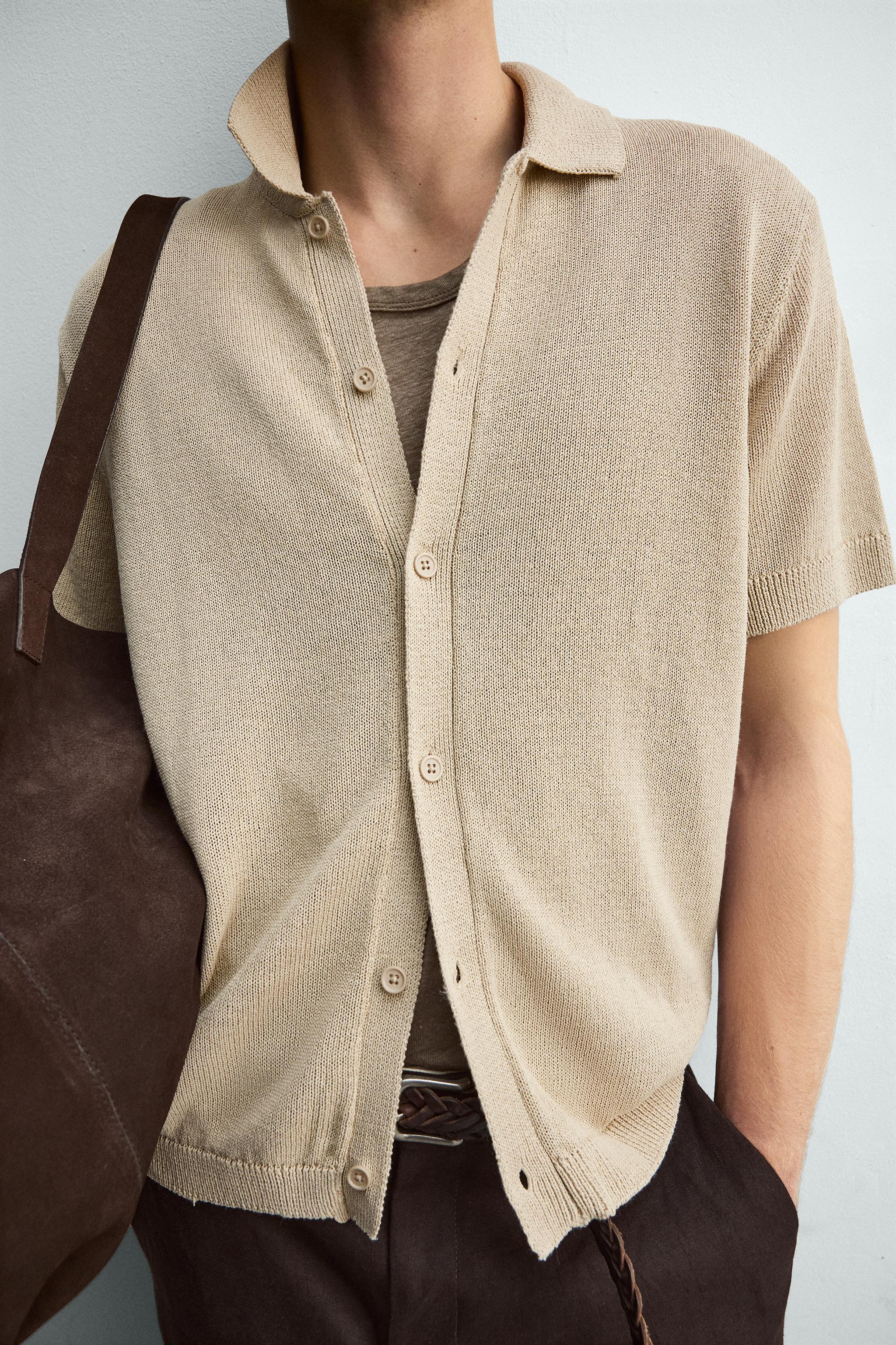 RELAXED FIT KNIT SHIRT
