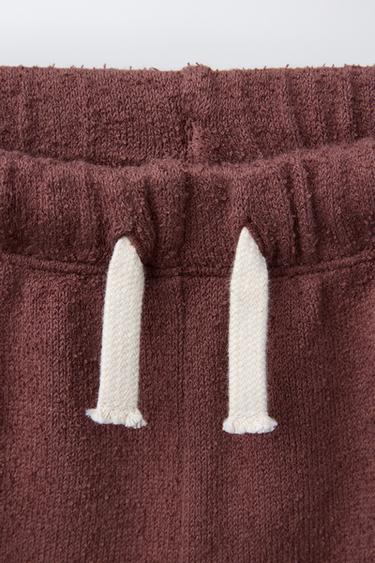 TERRY BERMUDA SHORTS WITH SIDE TAPING - Brown by Zara - Image 1