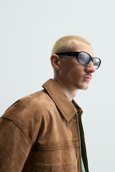 BLOUSON COUPE DÉCONTRACTÉE EN DAIM - Tabac de Zara - Image 4