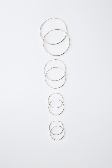 FOUR-PACK OF HOOP EARRINGS — Silver 2