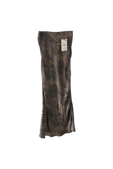 ANIMAL PRINT MIDI SKIRT