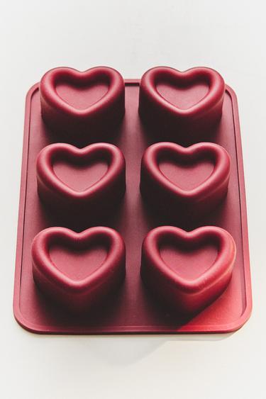 SEAU À GLACE PLATEAU SILICONE CŒURS - Rouges de Zara - Image 4