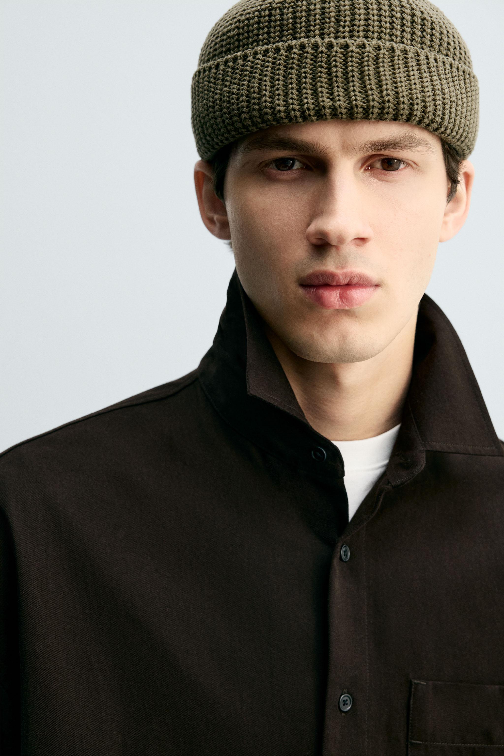 SHORT KNIT BEANIE - Khaki | ZARA South Africa