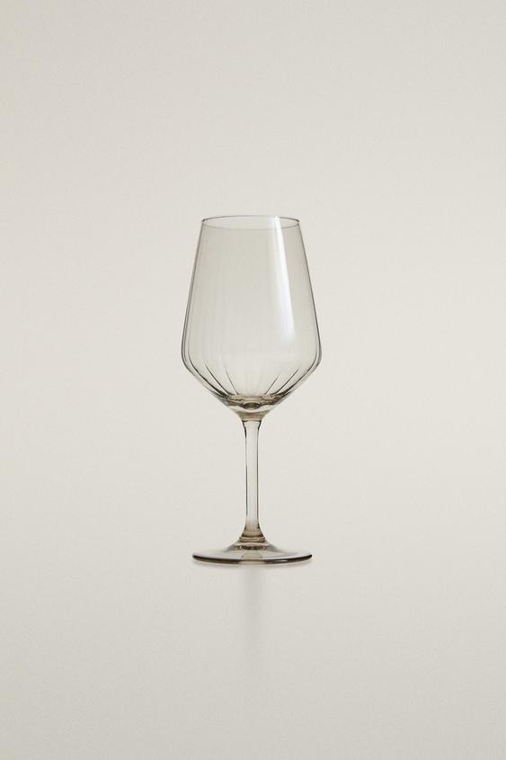 TAÇA DE VIDRO COLORIDO - Acinzentado da Zara - Imagem 0