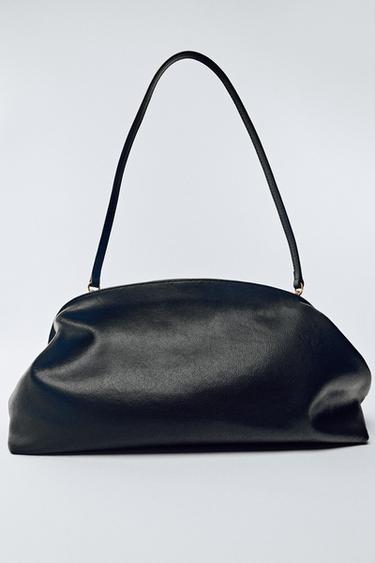 BOLSO SOBRE PIEL - Negro de Zara