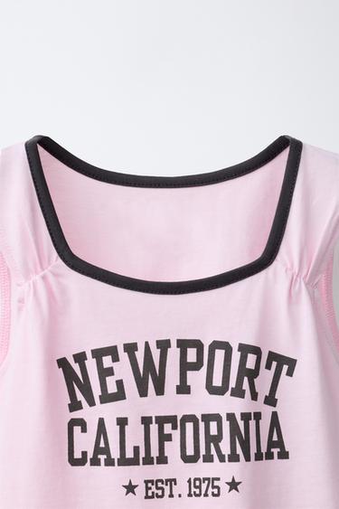 SLOGAN T-SHIRT WITH CONTRAST TRIMS - Pink by Zara - Image 2