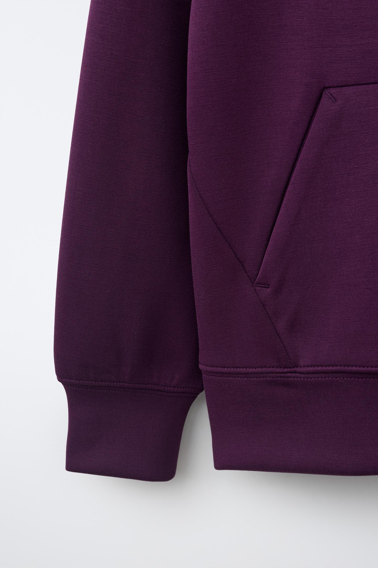 Детское худи Zara Sporty Text, цвет: Фиолетовый — фото 4