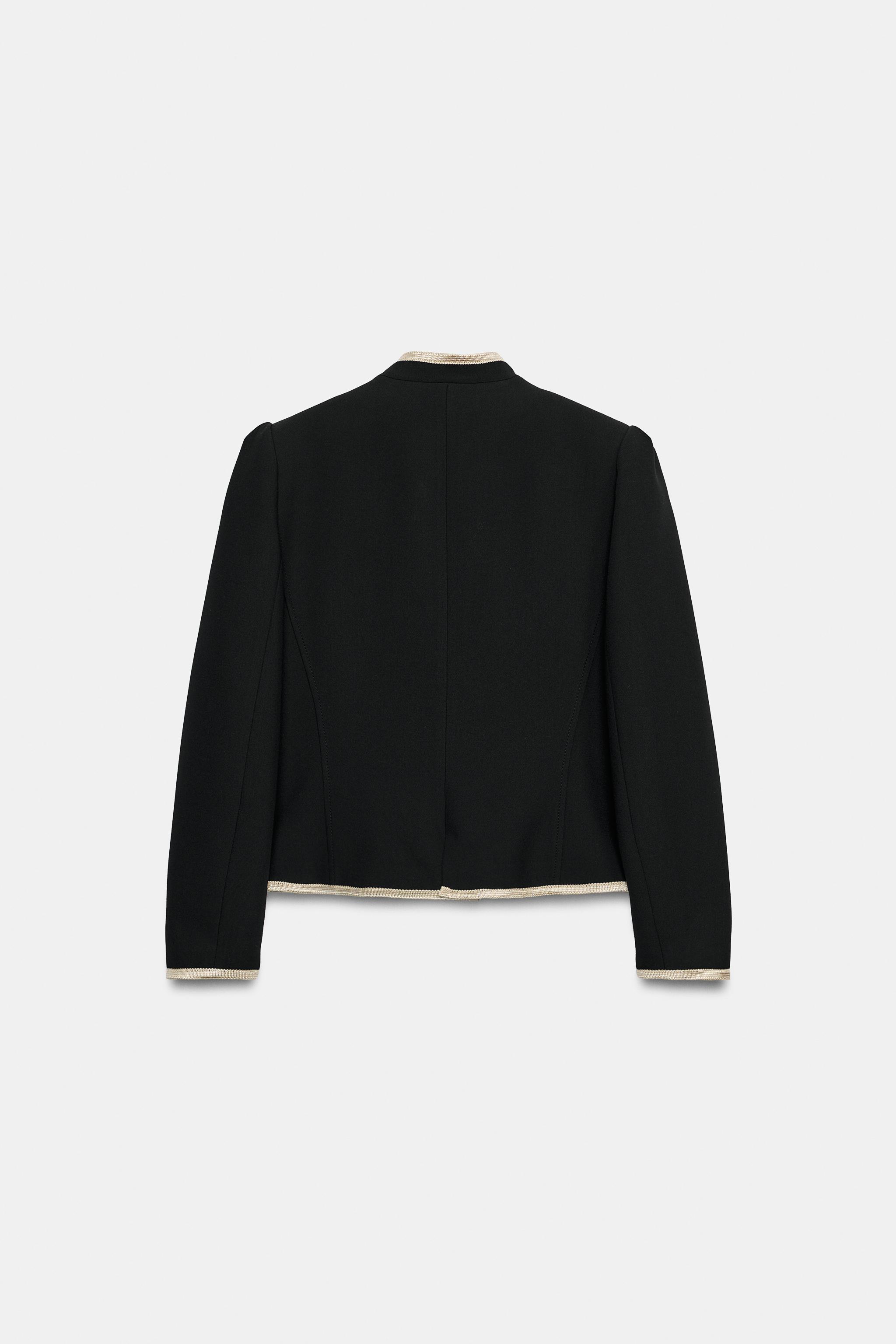 CONTRAST TRIM BLAZER