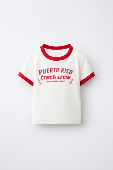 FOOTBALL PRINT T-SHIRT - Ecru by Zara